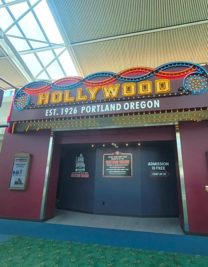 Airport movie theatre at Portland International Airport