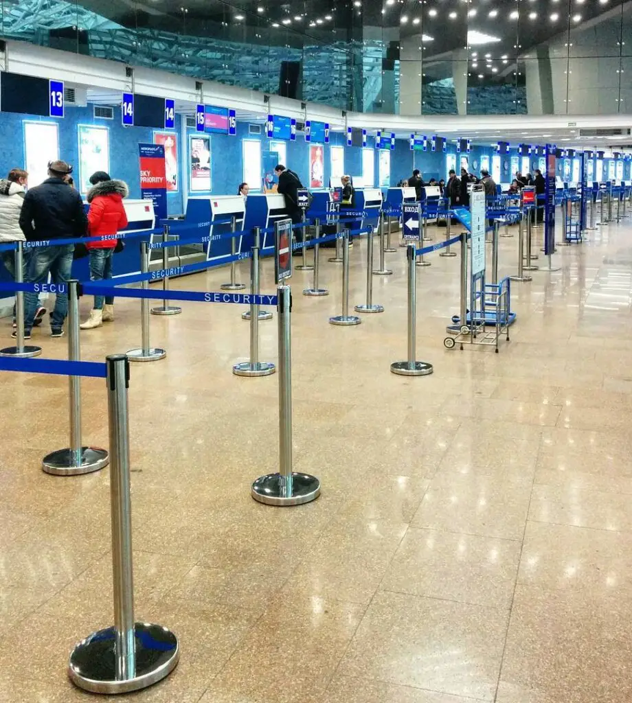 Check-in desks