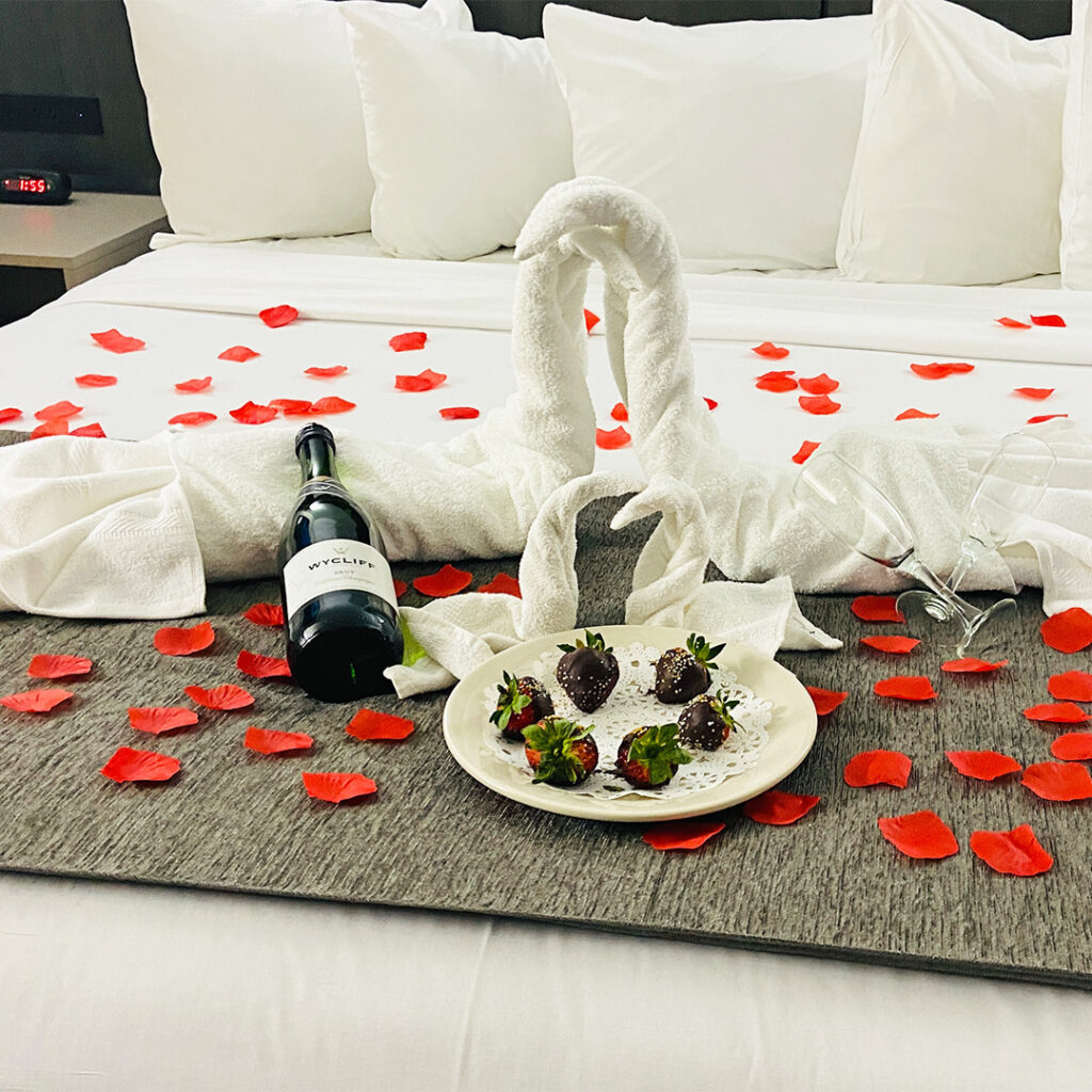 Honeymoon surprise in the room